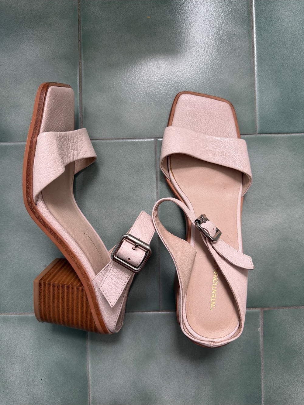 Intentionally Blank Leather Heeled Sandals
